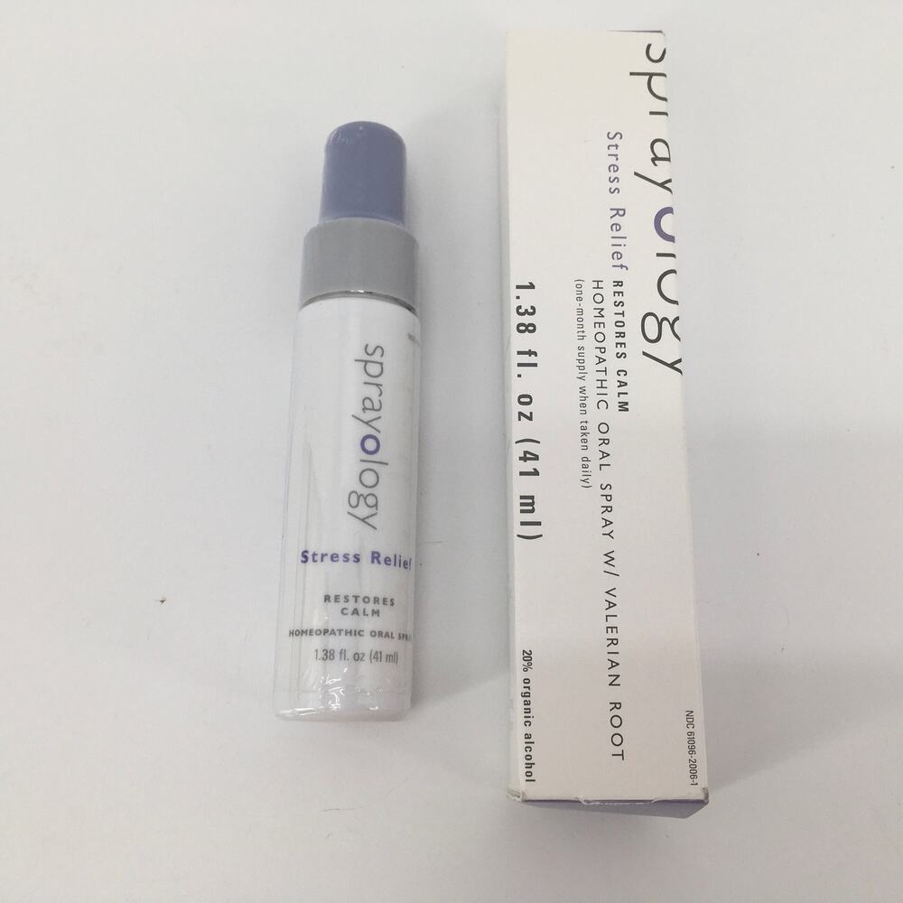 Sprayology Stress Relief Oral Spray Homeopathic 1.38oz NIB New Sealed Calm Relax